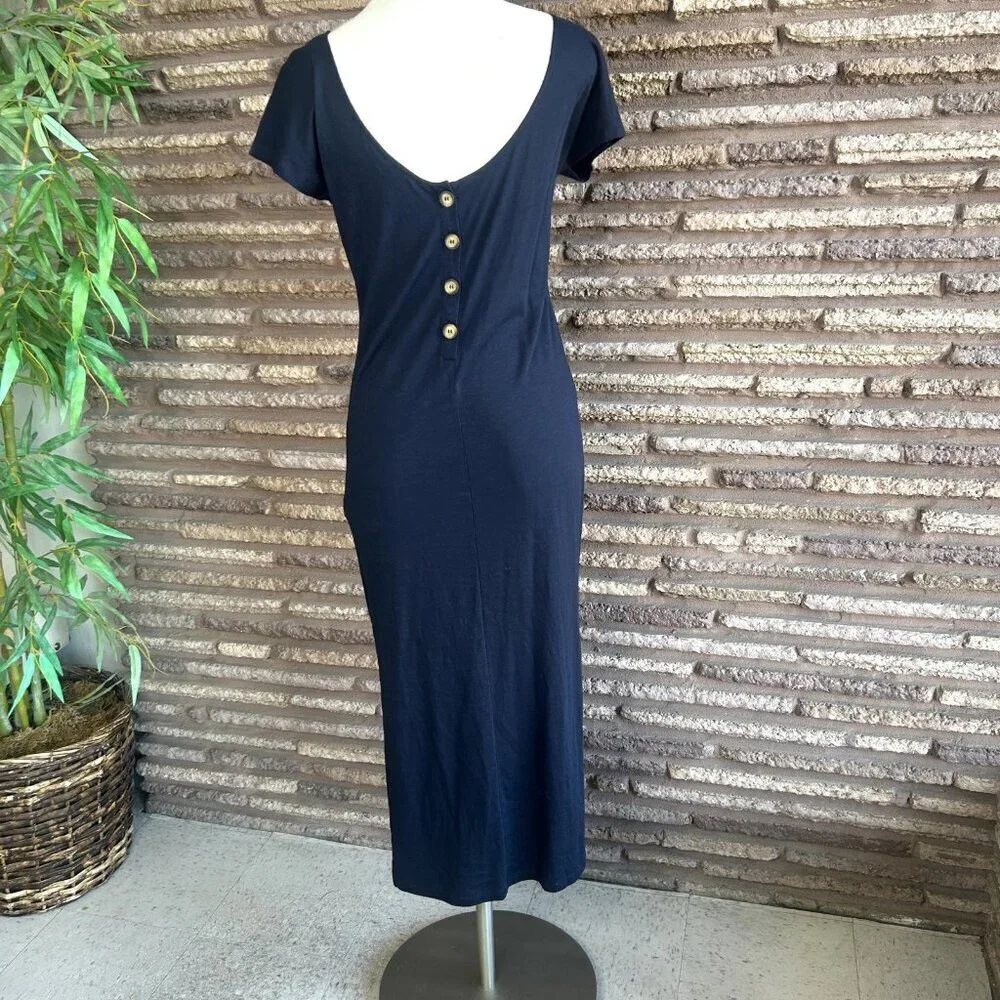 White Label The White Company Navy Blue Back Button Maxi Dress Size 4